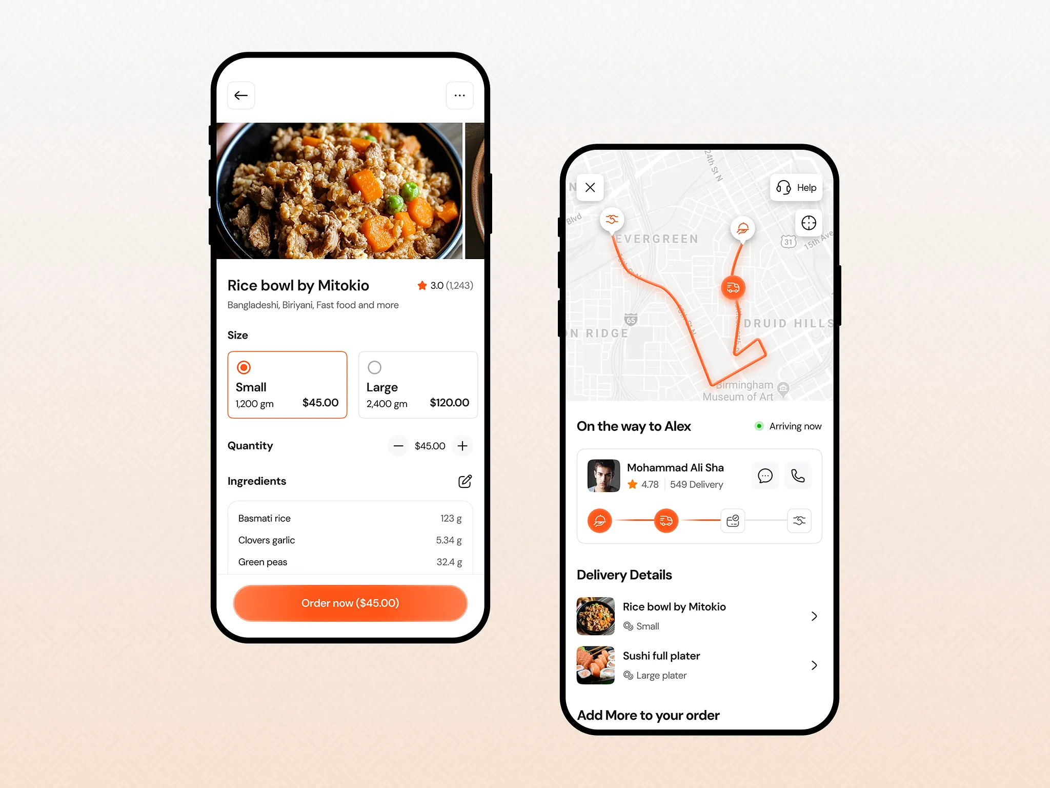 Reservation app screen
